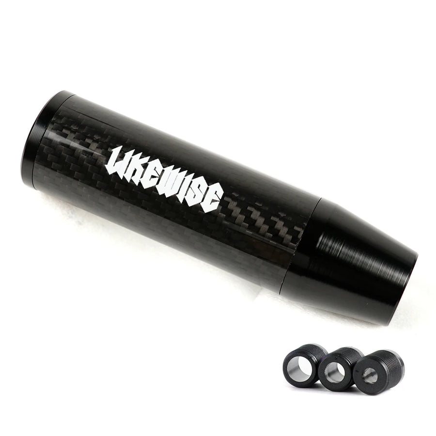 Likewise-Style 130 mm Carbon-Fiber-Look Aluminum Shift Knob