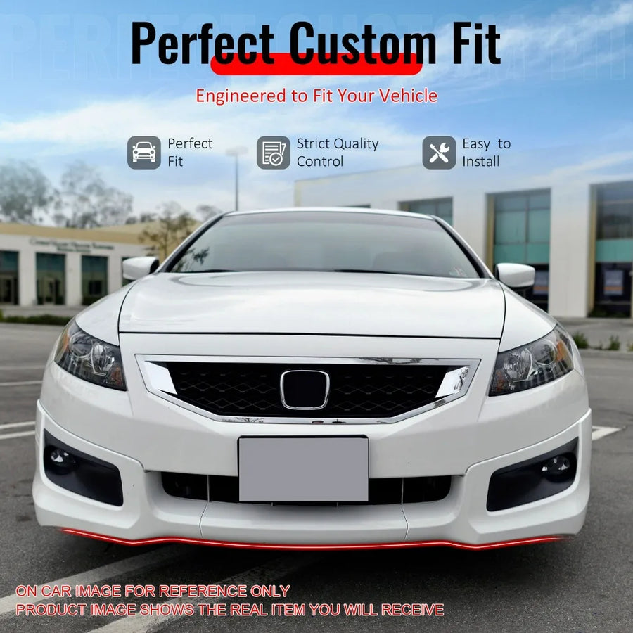 Unpainted Front Bumper Lip & Splitter for 2008–2012 Honda Accord – 2-door