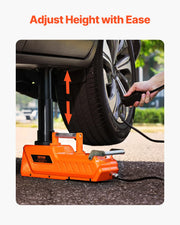 12V Adjustable Electric Scissor Jack with LED Light