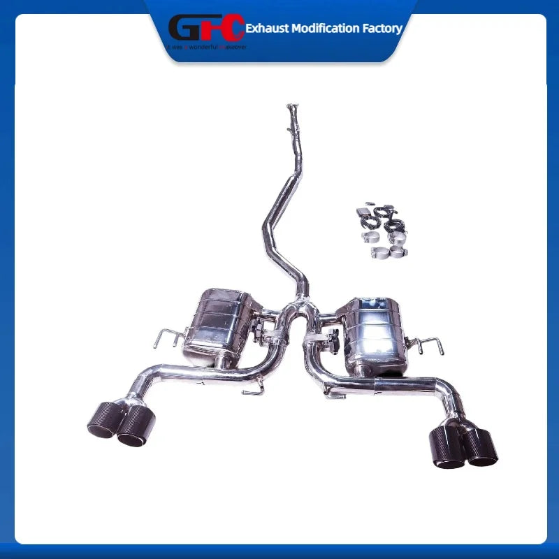 304 Stainless Steel Valved Cat-Back Exhaust System for 10th-Generation Honda Civic Sport 1.5T 2020-2021
