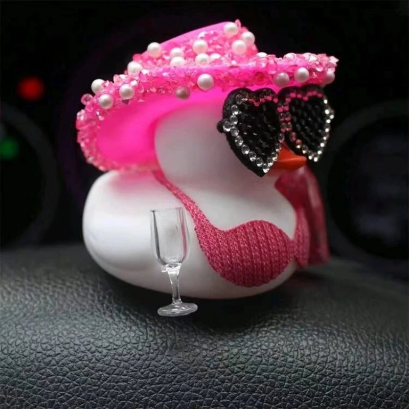 Mini Bikini Rubber Duck Dashboard Ornament – Black or White