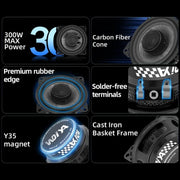 4-Inch 300W Coaxial Car Speakers