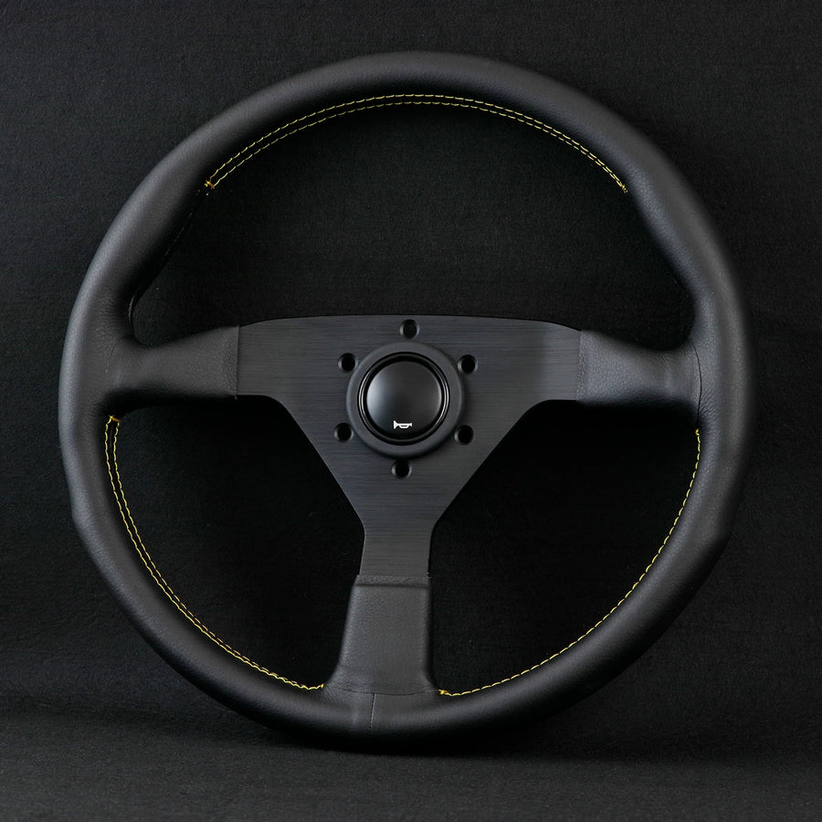 350mm Monte Carlo Style Leather Sport Steering Wheel
