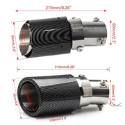 Universal Car Modified Exhaust Muffler Tip Pipe LED Red/Blue Light Outlet Exhaust Pipe Tail Throat