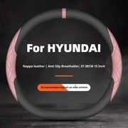 Nappa Steering Wheel Cover for Hyundai Elantra Tucson Creta Santa Fe Sonata Palisade