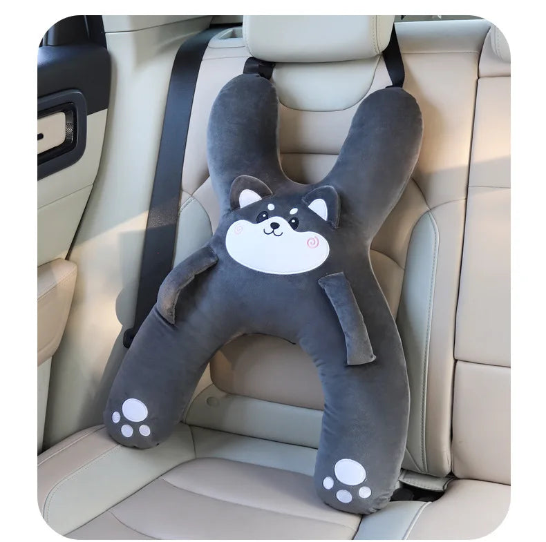Child Car Neck Pillow and Seat Belt Sleep Support