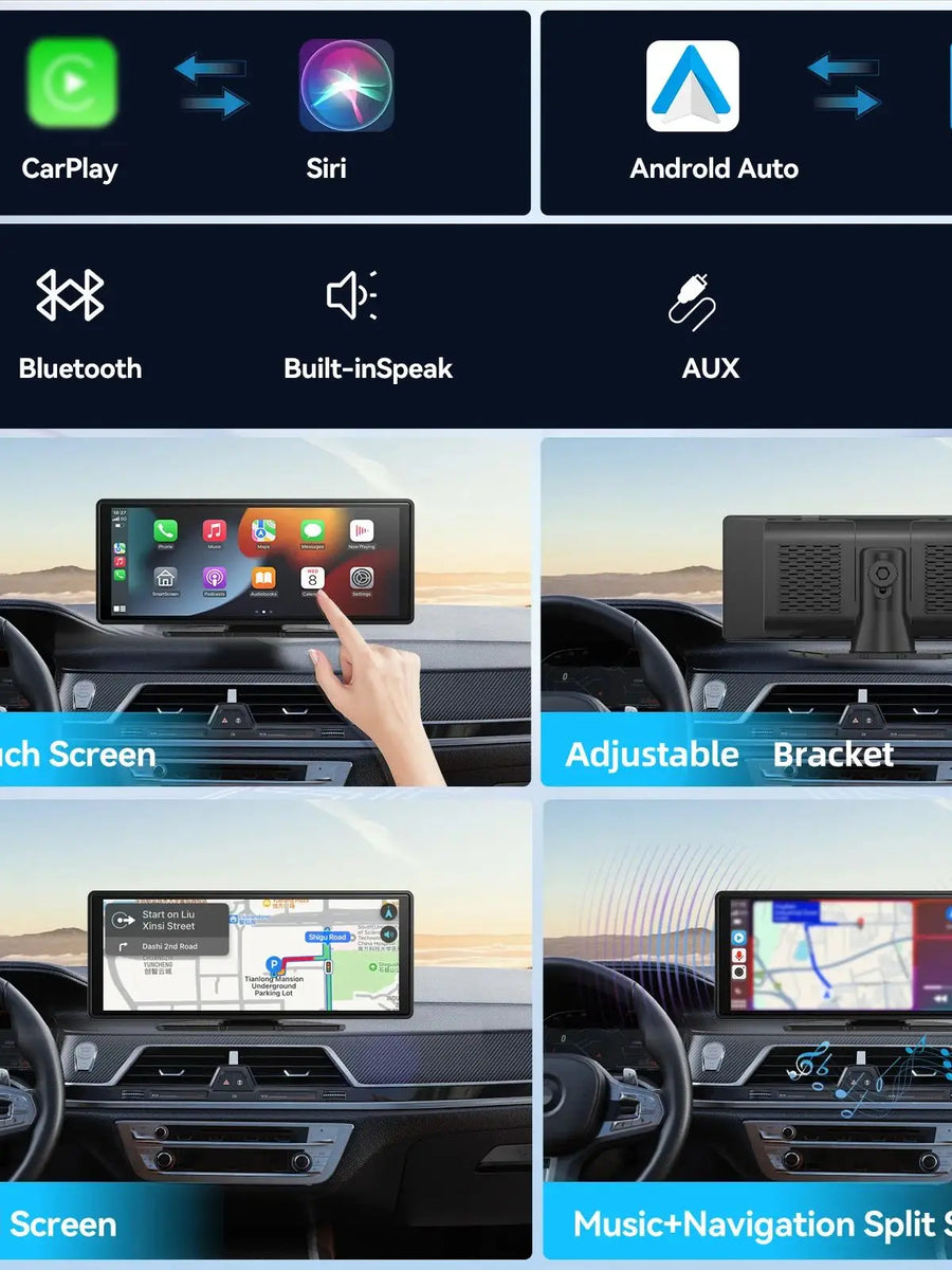 Portable Wireless CarPlay and Android Auto Display
