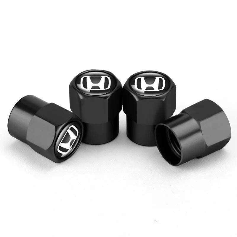 Honda-Style Tire Valve Cap Set – 4-Piece Color Options
