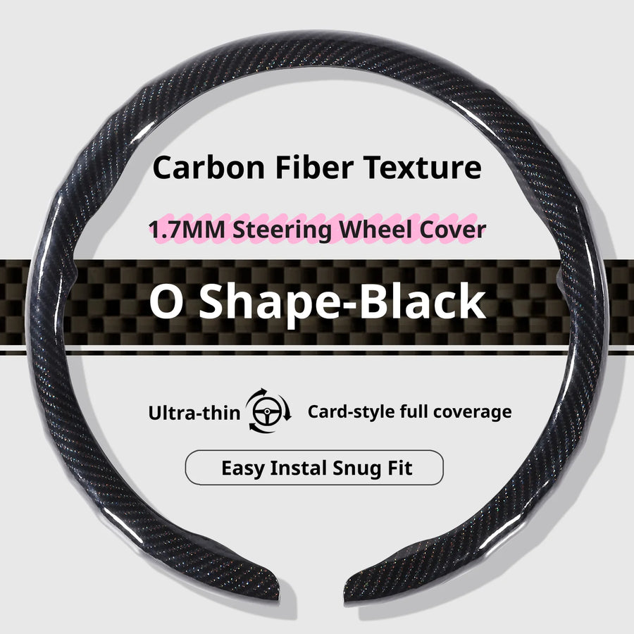 Carbon-Fiber-Texture 37-38CM Steering Wheel Cover for MAZDA