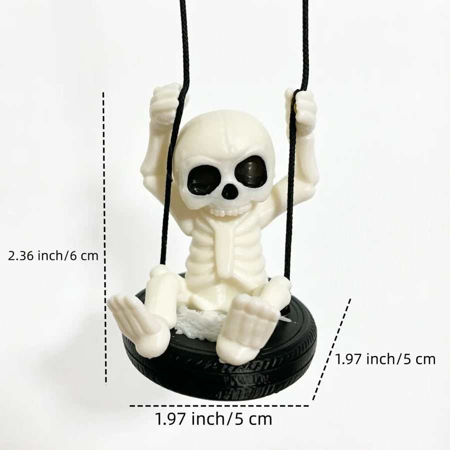 Tire Skull Swinging Car Ornament