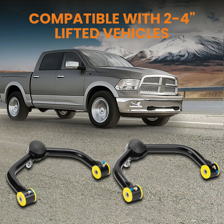 2-Piece Front Upper Control Arms 2002-2004'' Lift for Dodge RAM 1500 2006-2023 4wd