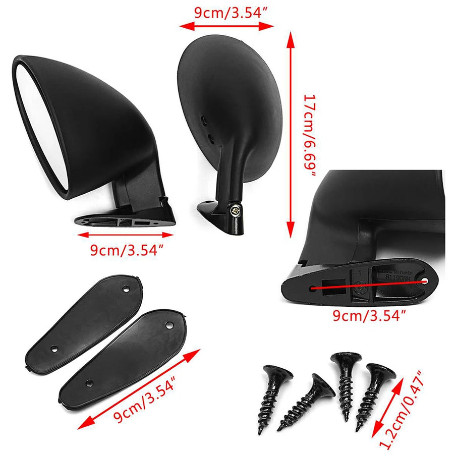 Universal California-Style Bullet Side Mirrors – Pair