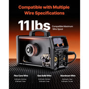 5-in-1 Dual-Voltage MIG Welder with Pulse and LCD – 200A/250A