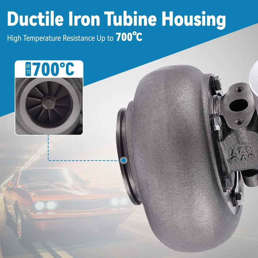 GT45 V-Band Turbocharger, 1.05 A/R, Up to 600 HP