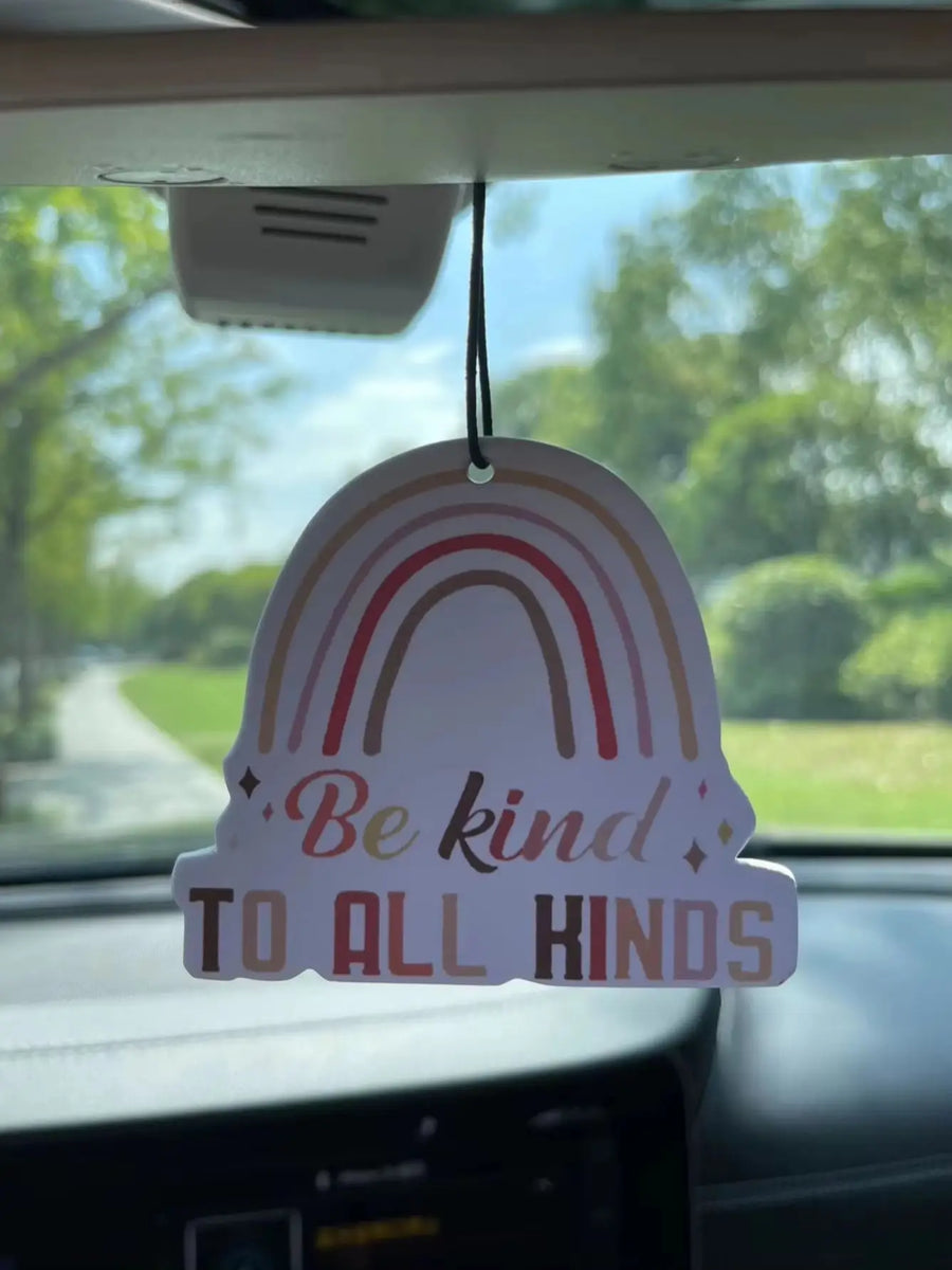 Be Kind To All Kinds Boho Rainbow Hanging Car Air Freshener