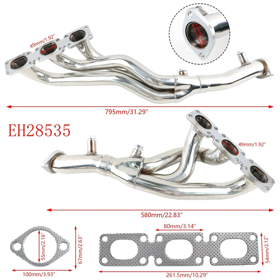 Performance Exhaust Headers for BMW (2000-2006: )- Fits 2.5L 3.0li