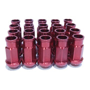 20-Piece 50 mm Aluminum Wheel Lug Nut Set – M12×1.25 or M12×1.5