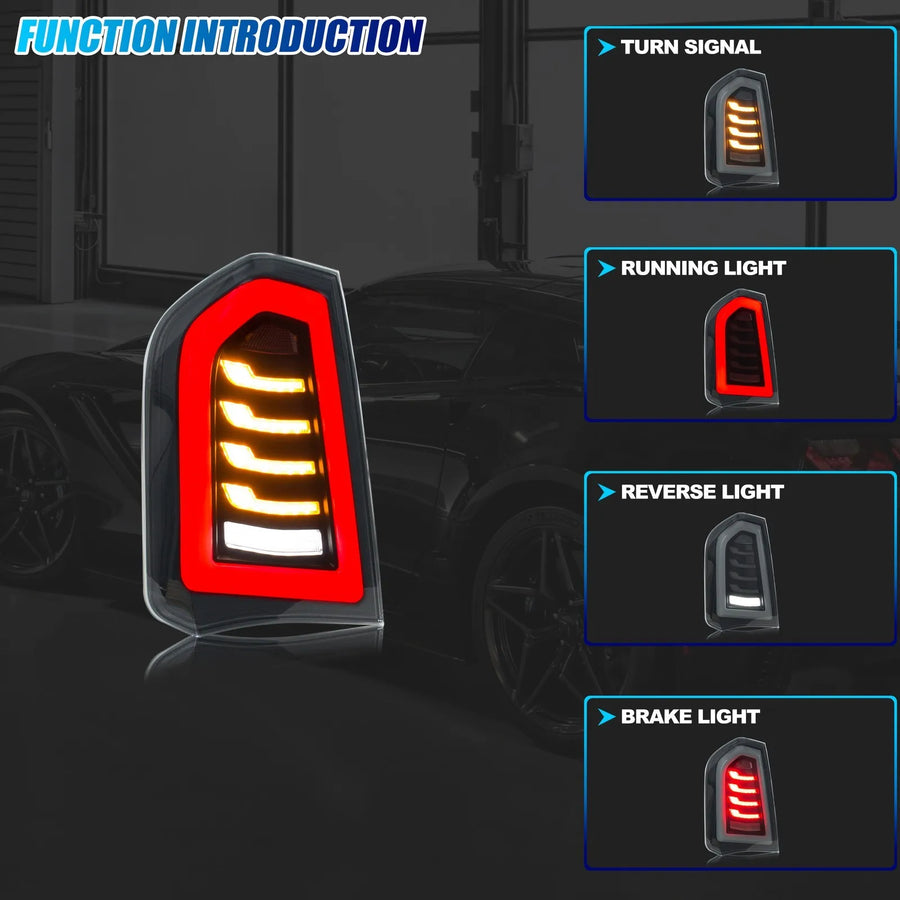 Chrysler 300/300C/300S Sequential LED Tail Light Pair – 2015–2023