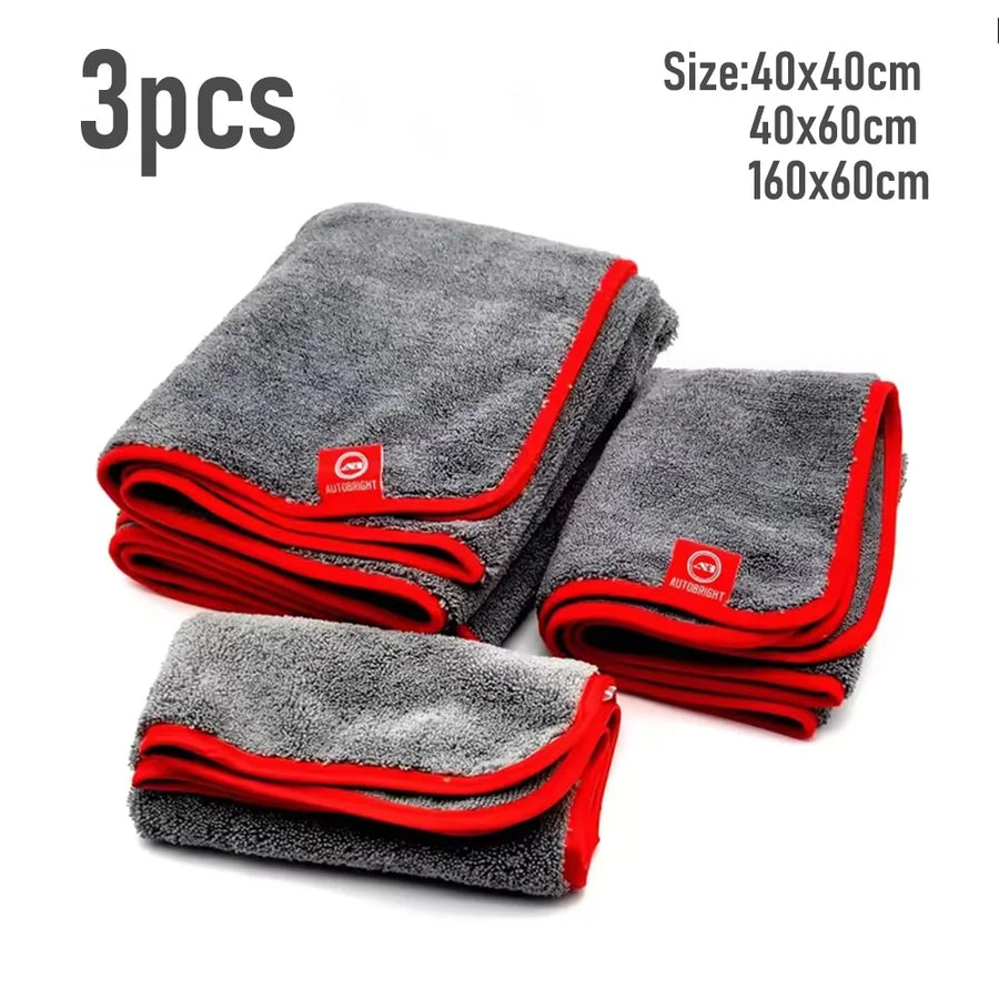 400 GSM Double-Layer Microfiber Car Cleaning Towel