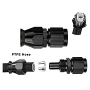 Nylon PTFE Fuel Line Kit Universal 30FT AN8 AN10 with 10-Piece 0 45 90 180 Degree Fittings Hose for