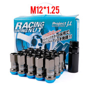 20-Piece Steel Racing Wheel Lug Nut Set – M12x1.25 or M12x1.5