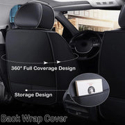 Beige Universal PU-Leather 5-Seat Cover Set – 48–56 in Bench