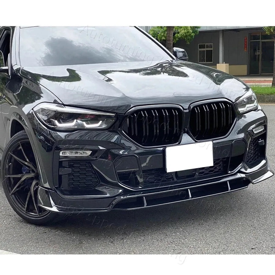Gloss Black Front Lip Kit – 2020–2023 BMW X6 G06 M Sport