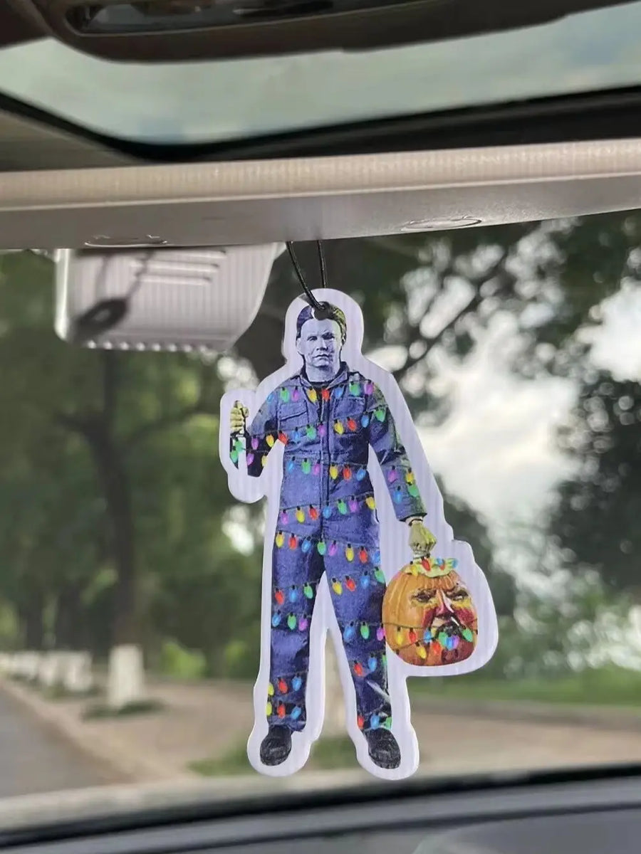 Michael Myers Halloween Christmas Lights Hanging Car Air Freshener