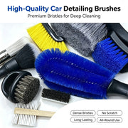 9-Piece Car Detailing Brush Set for Interior & Exterior