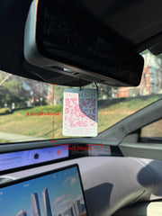 Pink Christian-Themed, Girly Pink Bow Floral Religious Hanging Air Freshener