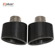 Universal Angled Oval Carbon-Fiber & Stainless Steel Exhaust Tip