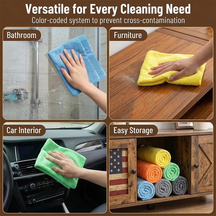 300 GSM Microfiber Cleaning Towels, 40 x 40 cm