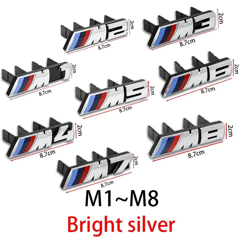 3D ABS M Front Grille Emblem Sticker for BMW E34 E36 E46 E90 F10 M1 M2 M3 M4 M5 M6 M7 M8