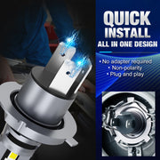 2-Piece H4 LED Headlight Bulb – 6500K, CANBUS
