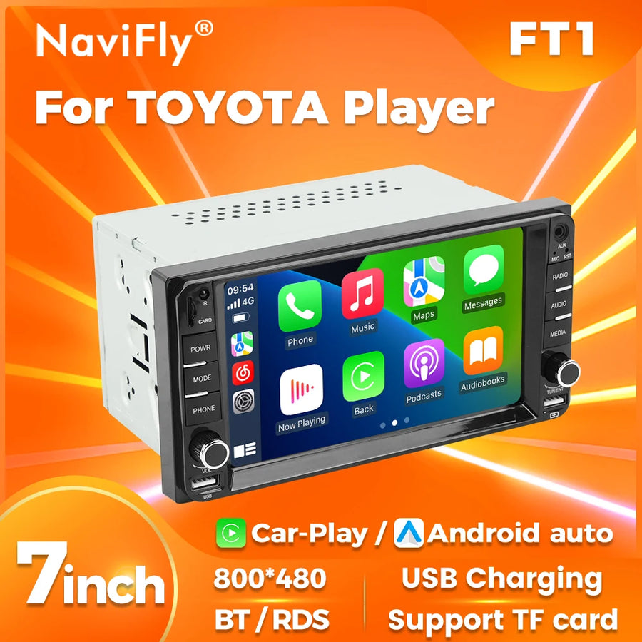 7-Inch CarPlay Receiver for Toyota Vios, Crown, Camry, Hiace, Previa, Corolla, RAV4 and Prado
