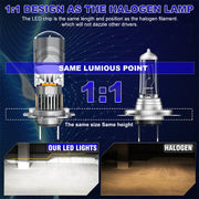 2-Piece H4/H7/H11/9005/9006/9012 LED Headlight Bulb – 6000K, CANBUS, Projector-Compatible