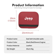 Leather Seat Belt Shoulder Pad for Jeep – Short or Long