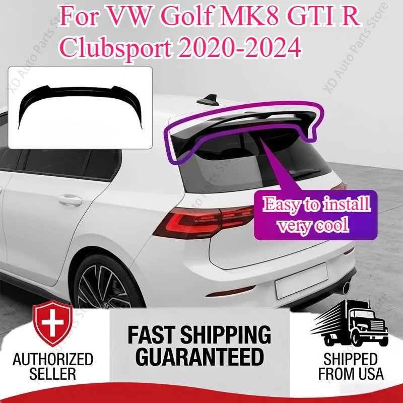 Rear Roof Spoiler for Volkswagen Golf MK8 GTI/R 2020-2024