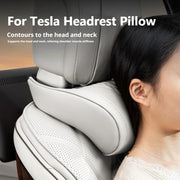 Nappa Leather Tesla Car Headrest and Lumbar Support Pillow