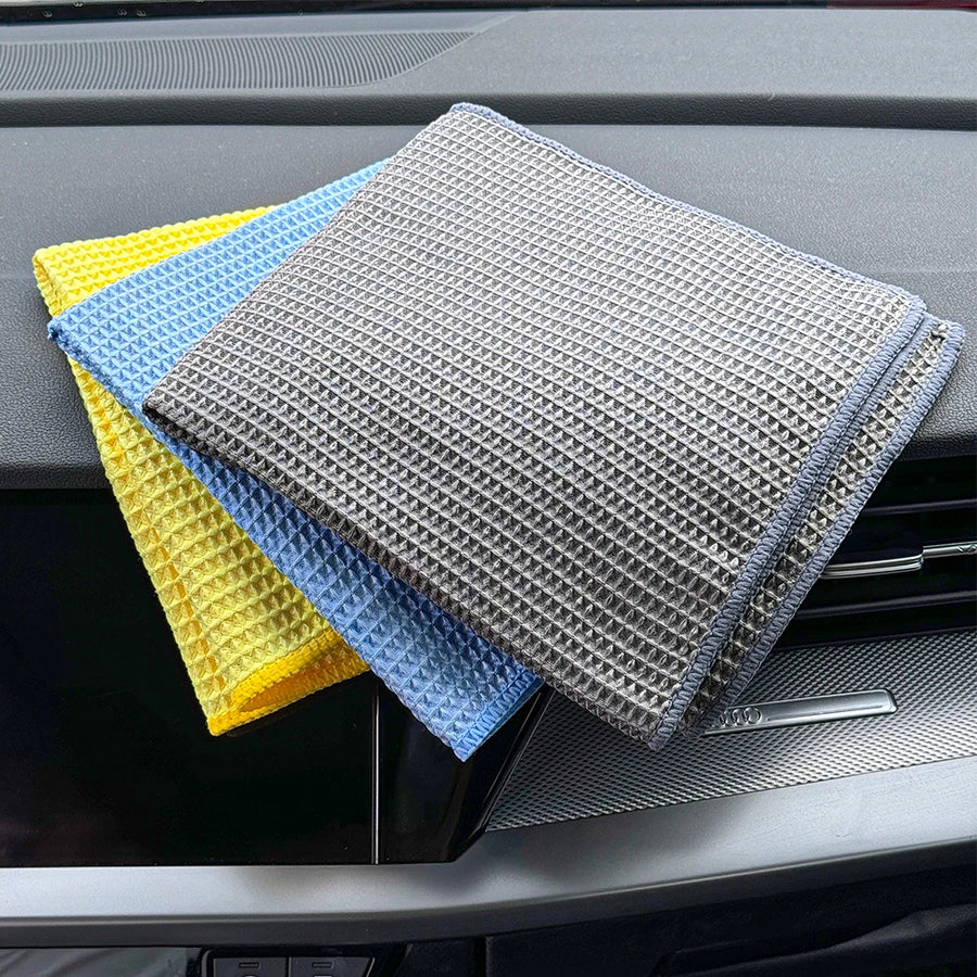 40 x 40 cm Waffle Microfiber Glass Towels - Multi-Pack