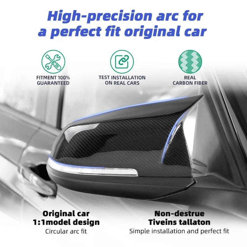 Carbon-Look Side Mirror Cover Set for BMW F20/F21/F22/F30/F32/F36