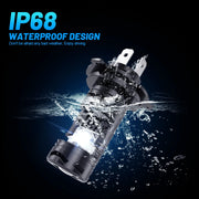 2-Piece H4 LED Headlight Bulb – 6500K, Projector-Compatible