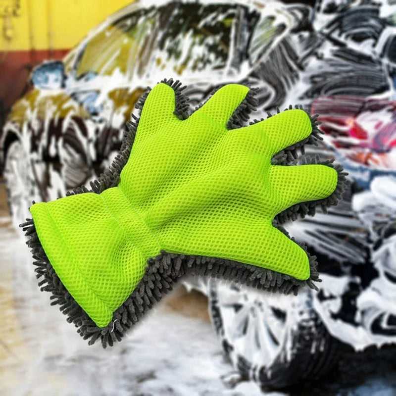 Full-Finger Microfiber Car Wash Gloves