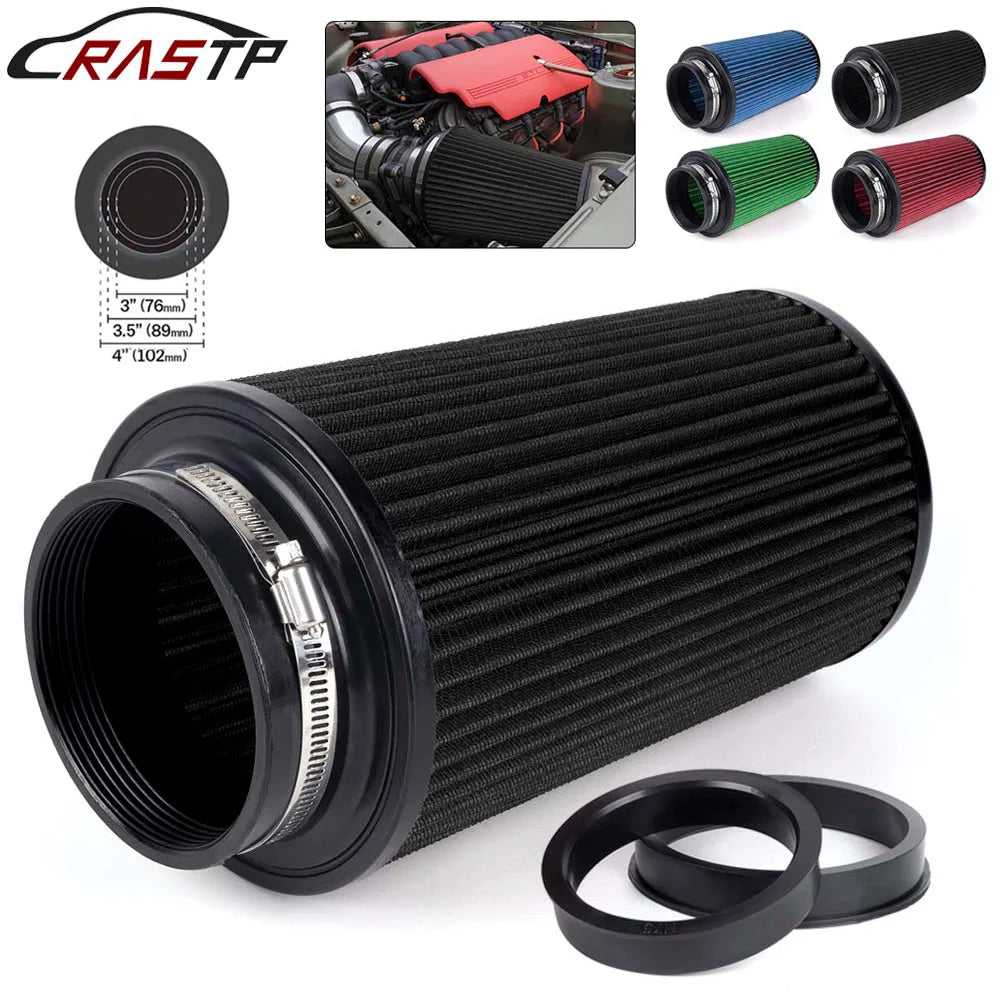 Universal High-Flow Cone Air Filter, 3/3.5/4-Inch