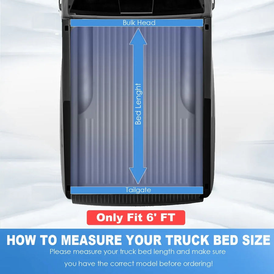 Soft Tri-Fold 6 ft Tonneau Cover for 2005–2015 Toyota Tacoma