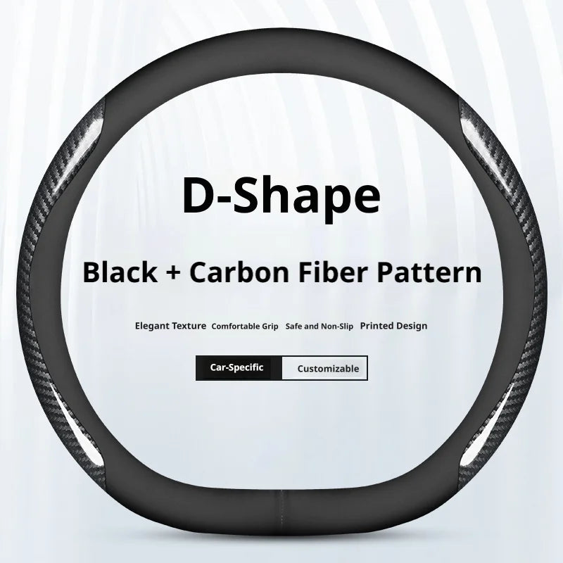 Leather Steering Wheel Cover for Mercedes-Benz E300 A B C E S-Class W205 W212 W210 W221 W205