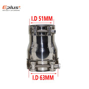 Universal 304 Stainless Steel Exhaust Pipe Reducer Adapter, 39/54mm