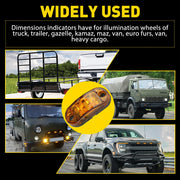 10-Piece LED Side Marker and Clearance Lights – Amber, 12V–24V