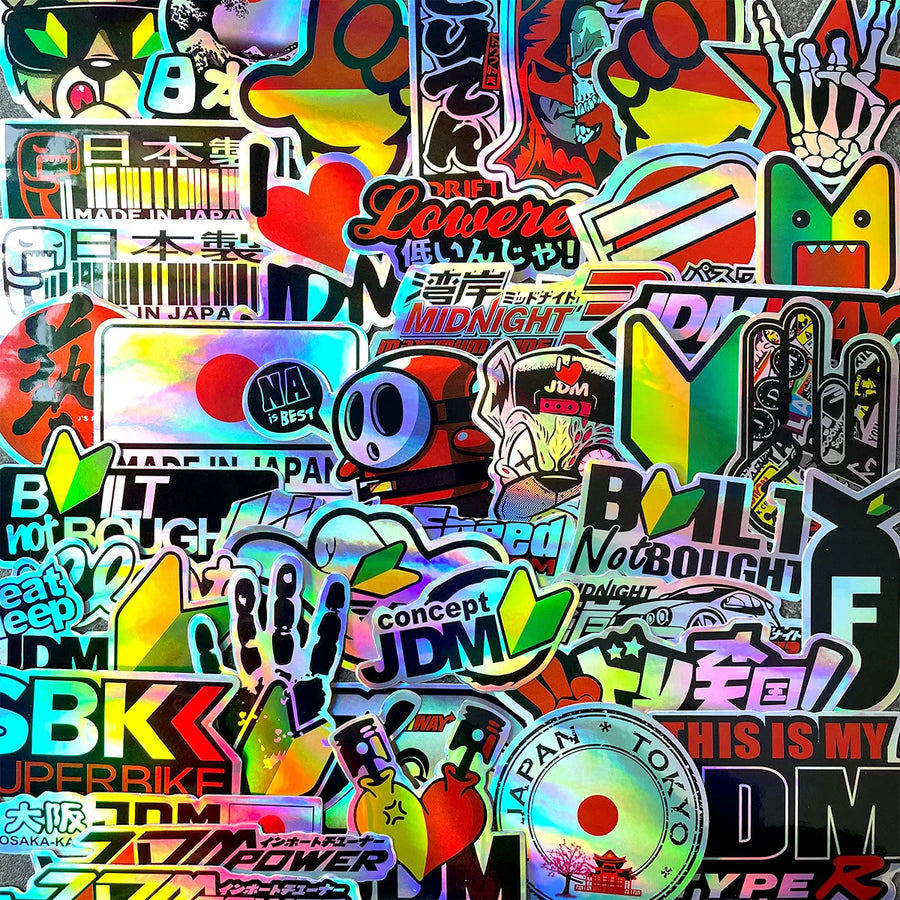 Yamaha JDM Motorcycle Vinyl Sticker Pack – Regular & Holographic Sets