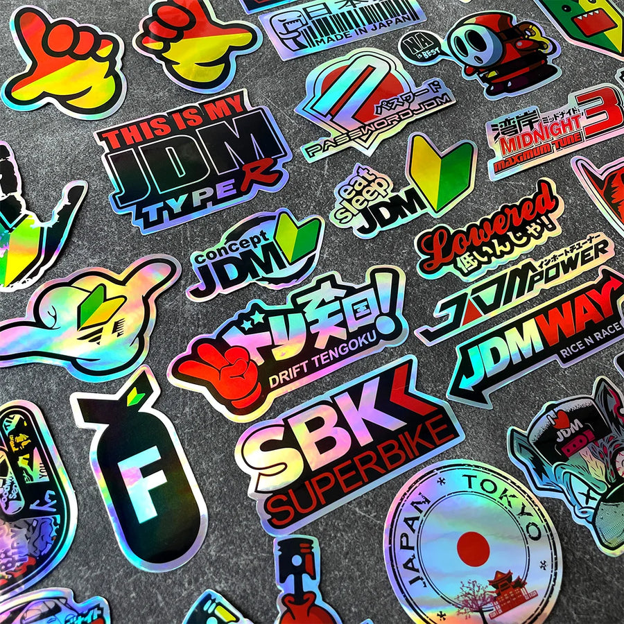 Yamaha JDM Motorcycle Vinyl Sticker Pack – Regular & Holographic Sets